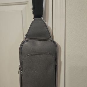 Louis Vuitton Outdoor Sling Bag Taiga Gray Canvas/Leather